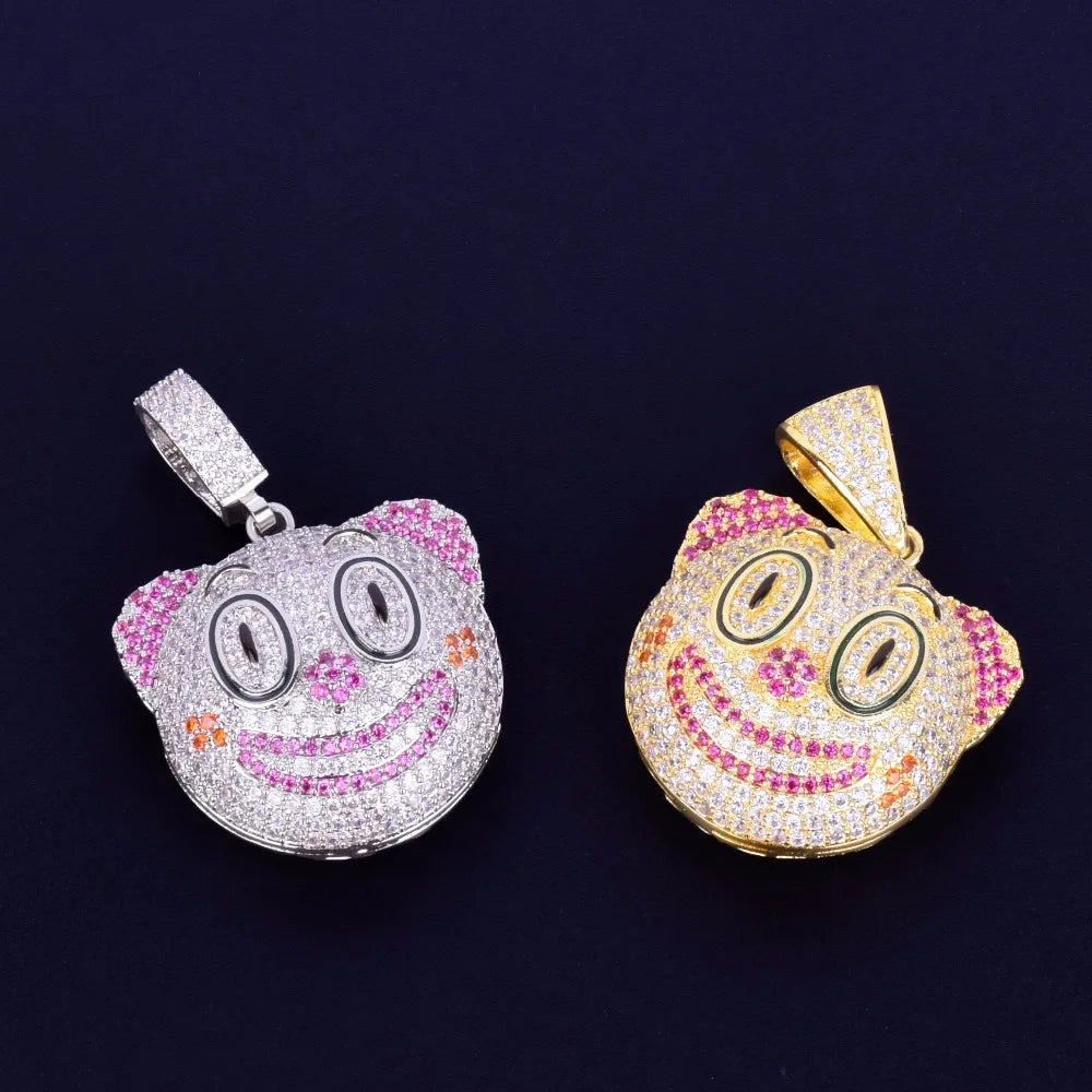 Bling "Clown Emoji" Pendant