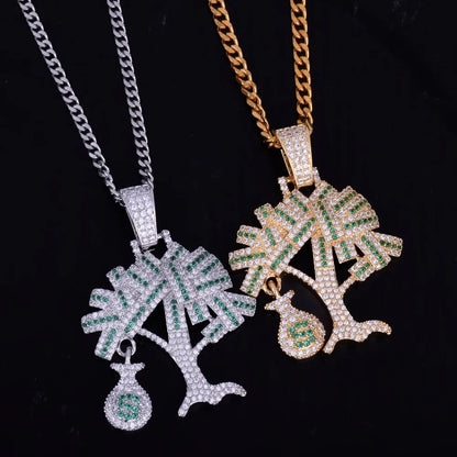 Bling "Money Tree" Pendant
