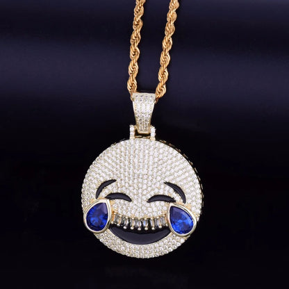 Bling "Laughing Emoji" Pendant II