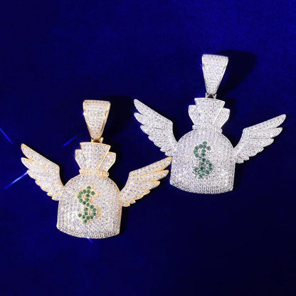Bling "Flying Money Bag" Pendant