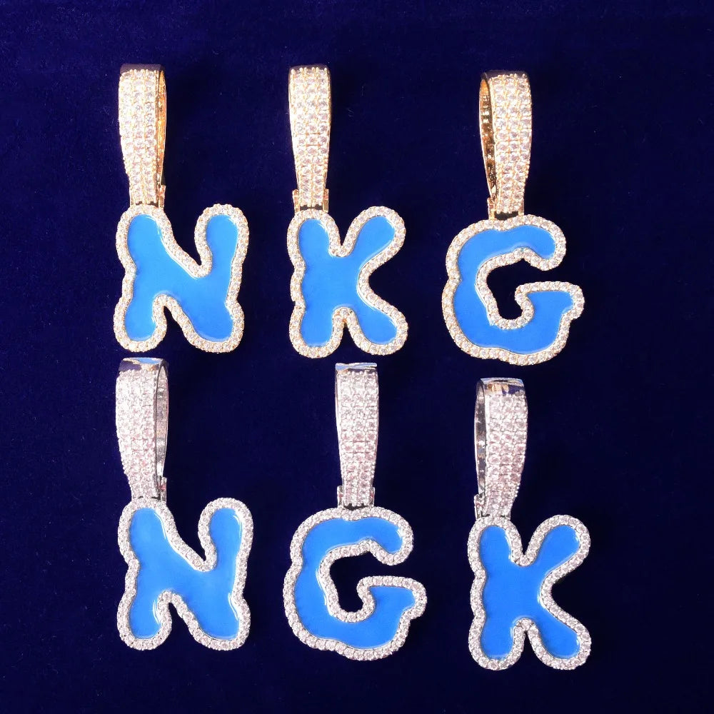 Bling "Blue Cloud" Custom Pendant