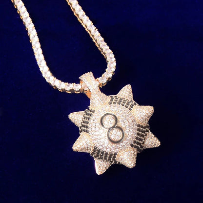 Bling "Spiked 8 Ball" Pendant