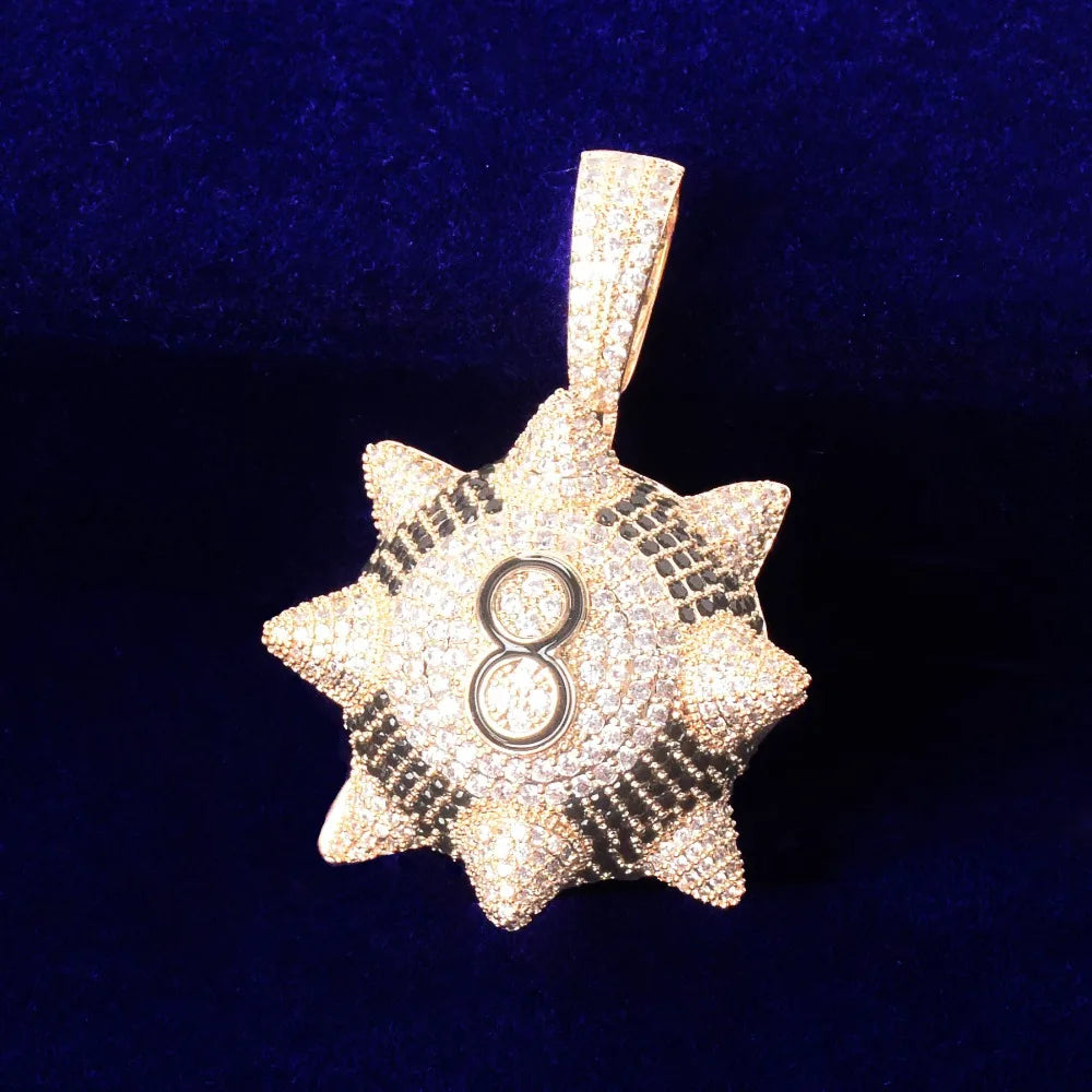 Bling "Spiked 8 Ball" Pendant