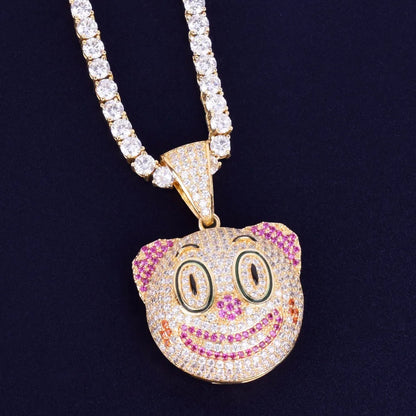 Bling "Clown Emoji" Pendant