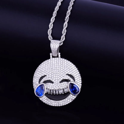 Bling "Laughing Emoji" Pendant II