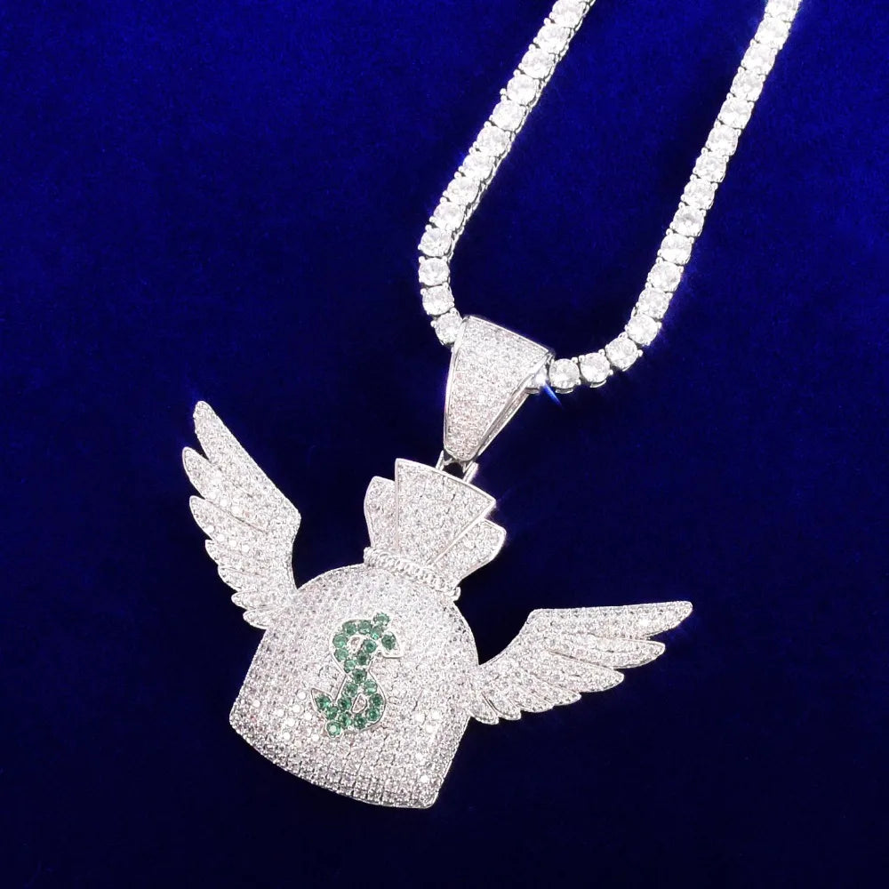 Bling "Flying Money Bag" Pendant