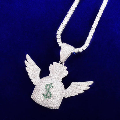 Bling "Flying Money Bag" Pendant