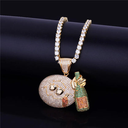 Bling "Wasted" Pendant