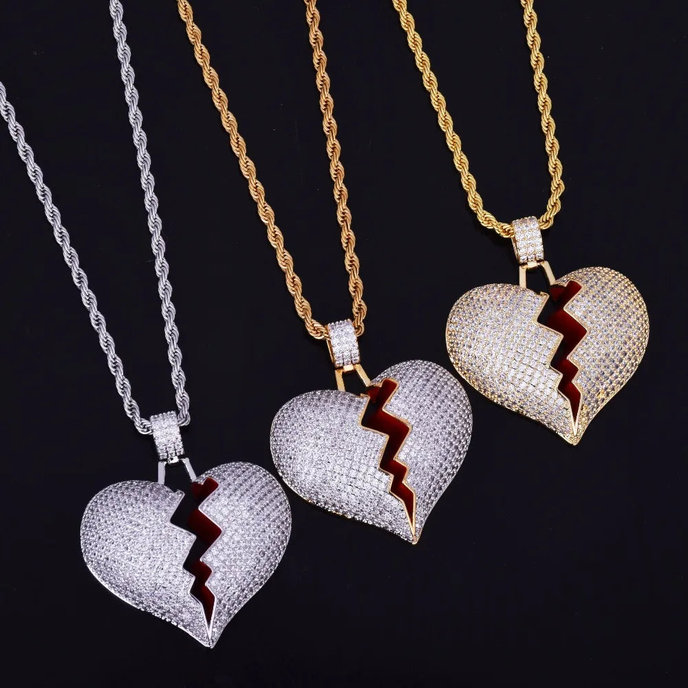 Bling "Broken Heart" Pendant II