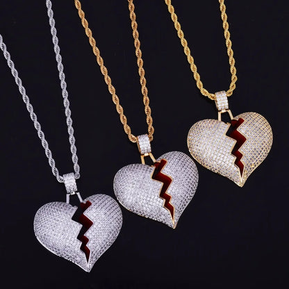 Bling "Broken Heart" Pendant II