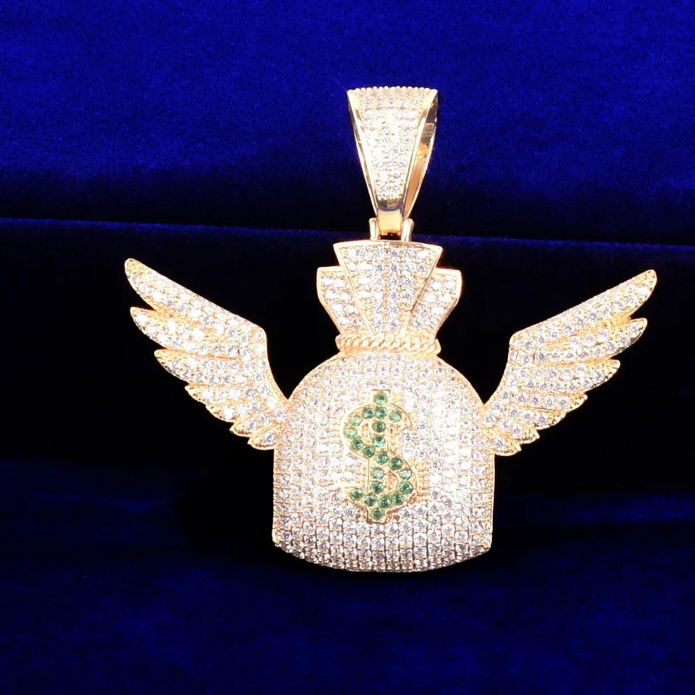 Bling "Flying Money Bag" Pendant
