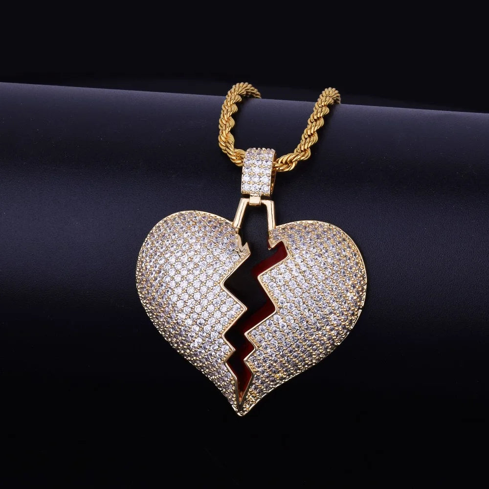 Bling "Broken Heart" Pendant II