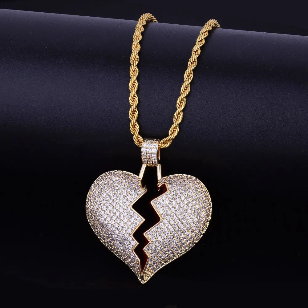 Bling "Broken Heart" Pendant II