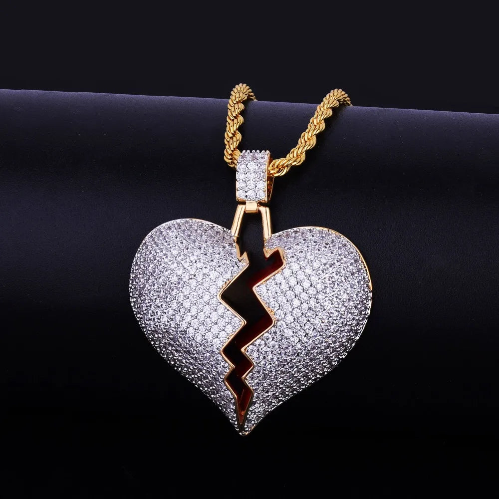 Bling "Broken Heart" Pendant II