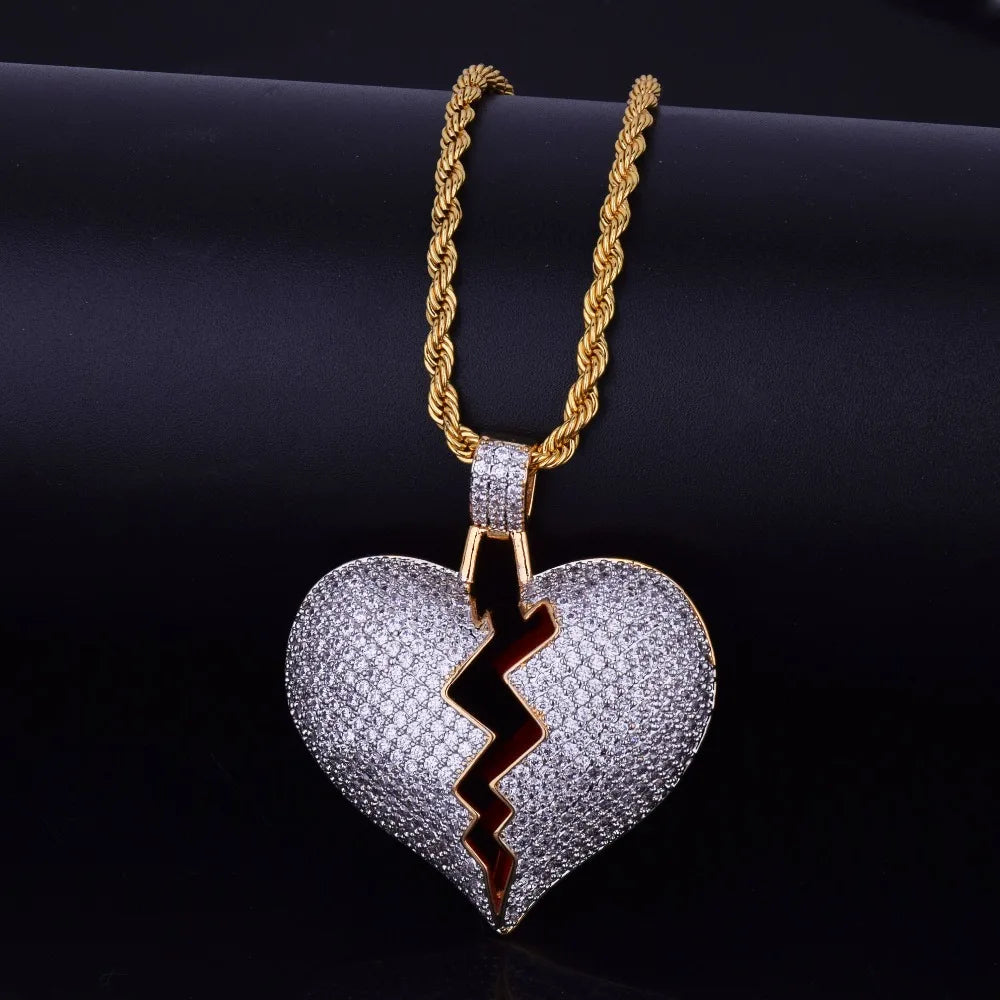 Bling "Broken Heart" Pendant II