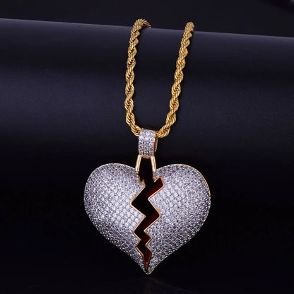 Bling "Broken Heart" Pendant II