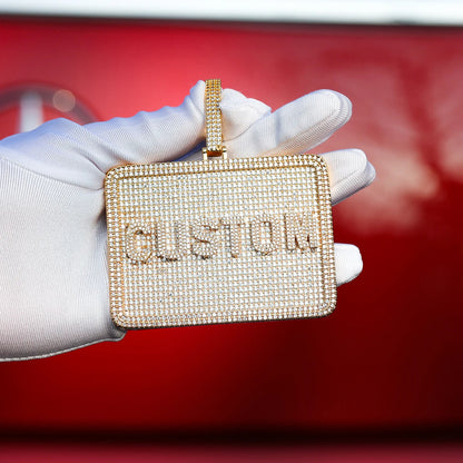 Bling "Plaquette" Custom Pendant
