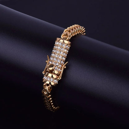 Bling "Box Clasp" Franco 8mm Bracelet