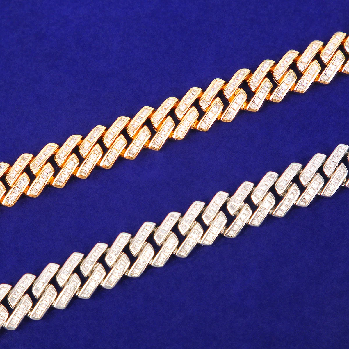 Bling "Cuban" Baguette Bracelet 11mm