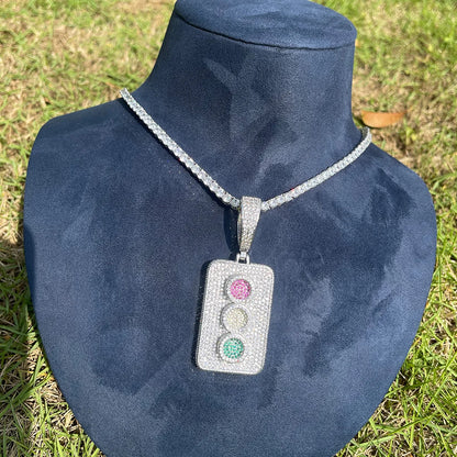 Bling "Traffic Light" Pendant