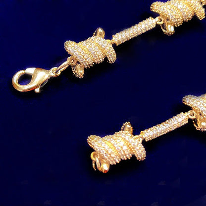 Bling "Barbed Wire" Bracelet