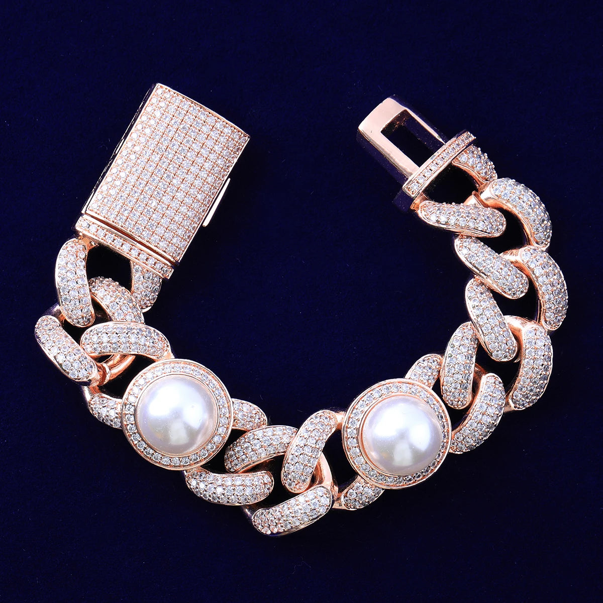 Bling "Pearl" Cuban Bracelet