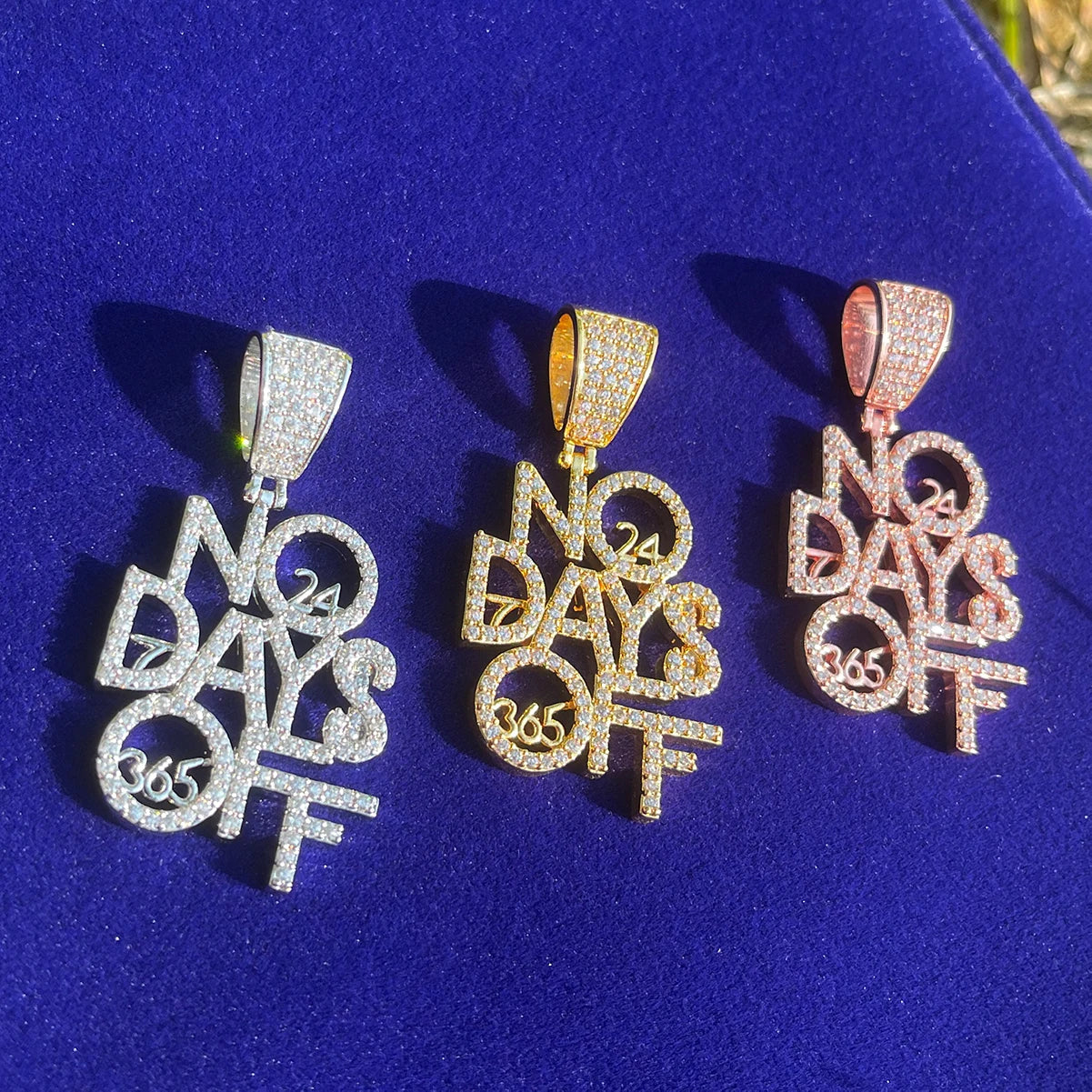 Bling "No Days Off" Pendant
