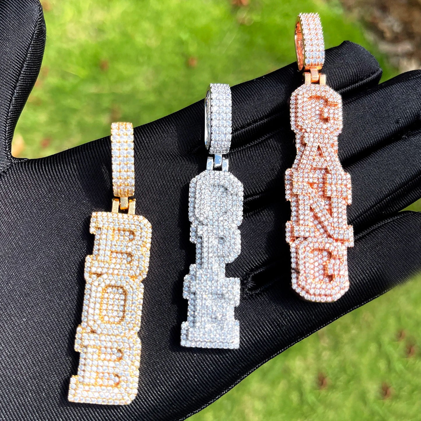 Bling "Totem Poles" Custom Pendant