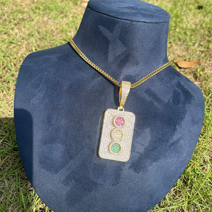 Bling "Traffic Light" Pendant