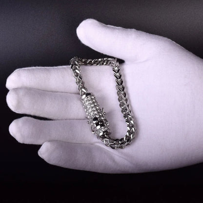 Bling "Box Clasp" Franco 8mm Bracelet