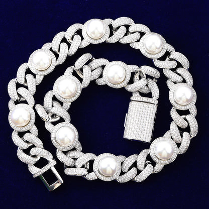 Bling "Pearl" Cuban Chain