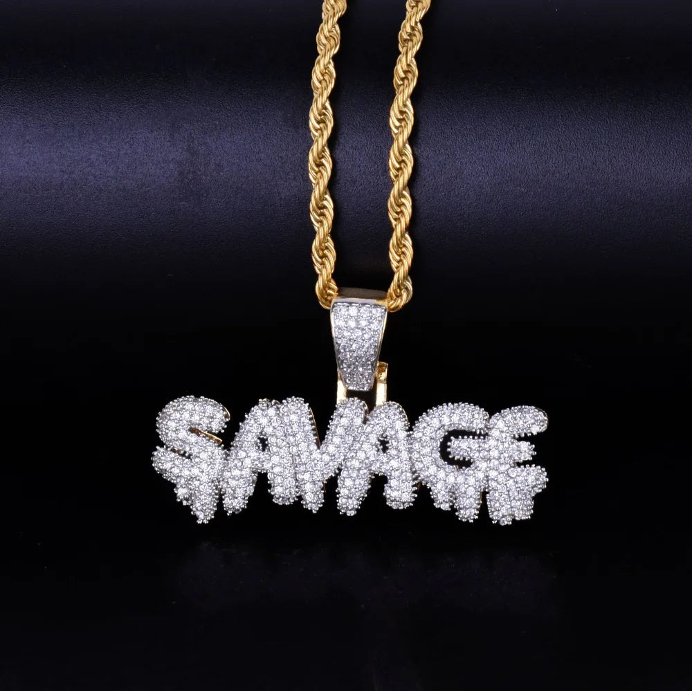 Bling "Savage" Pendant
