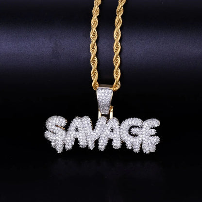 Bling "Savage" Pendant