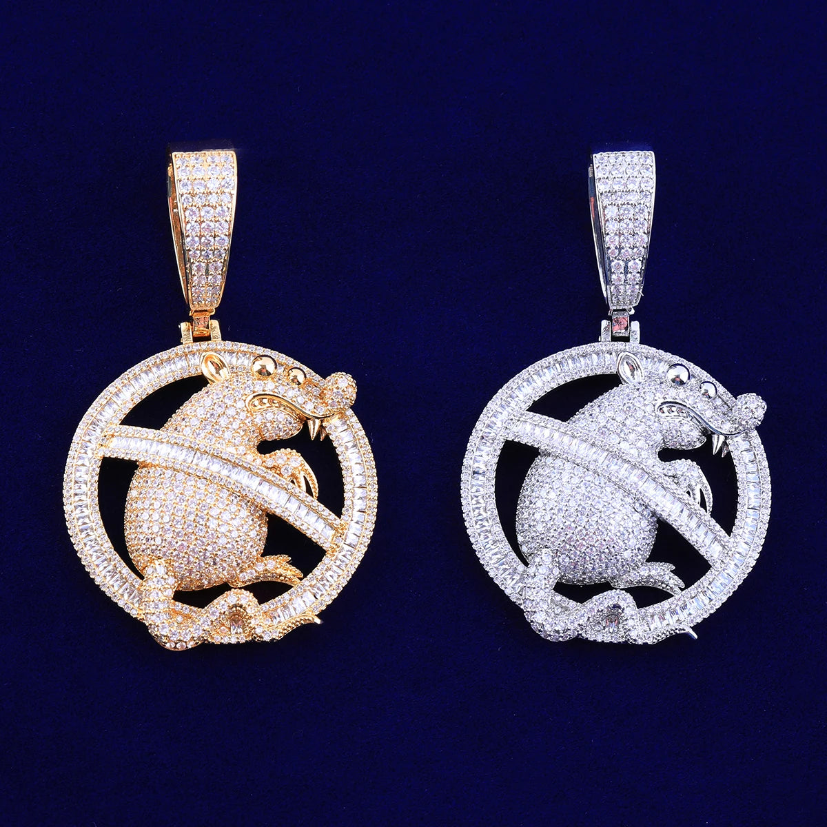 Bling "No Rats Allowed" Pendant