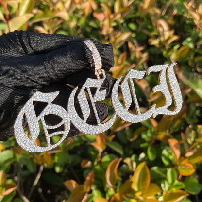 Bling "Old English" Custom Pendant