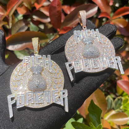 Bling "Rich Forever" Pendant
