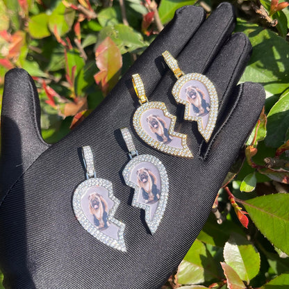 Bling "Broken Heart" Custom Photo