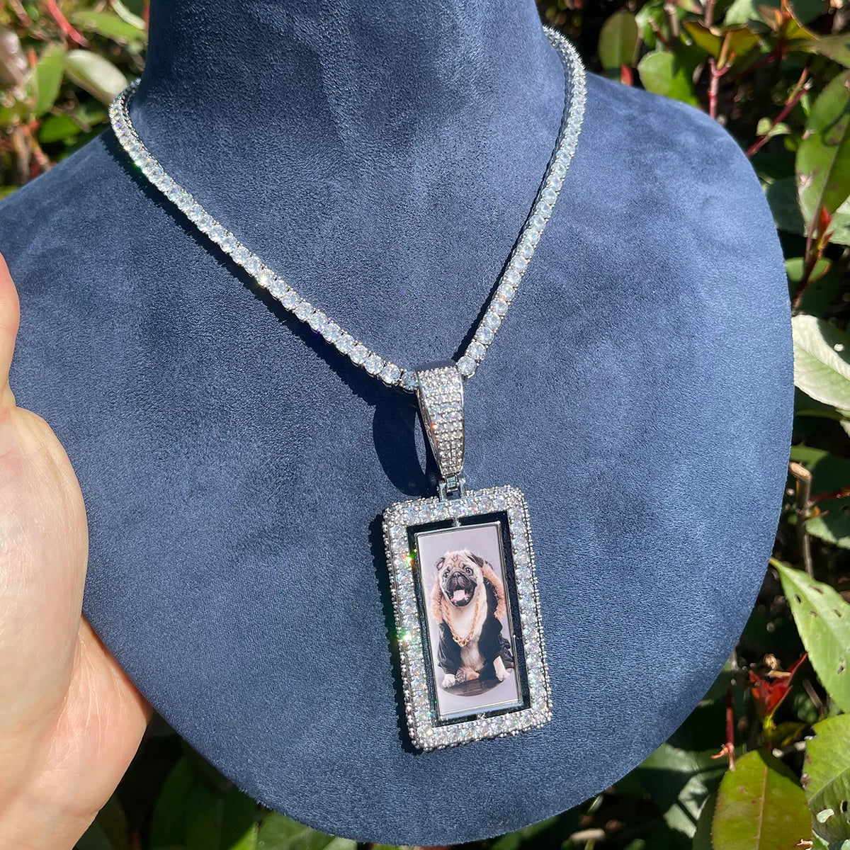 Bling "Spinning Dog Tag" Custom Photo