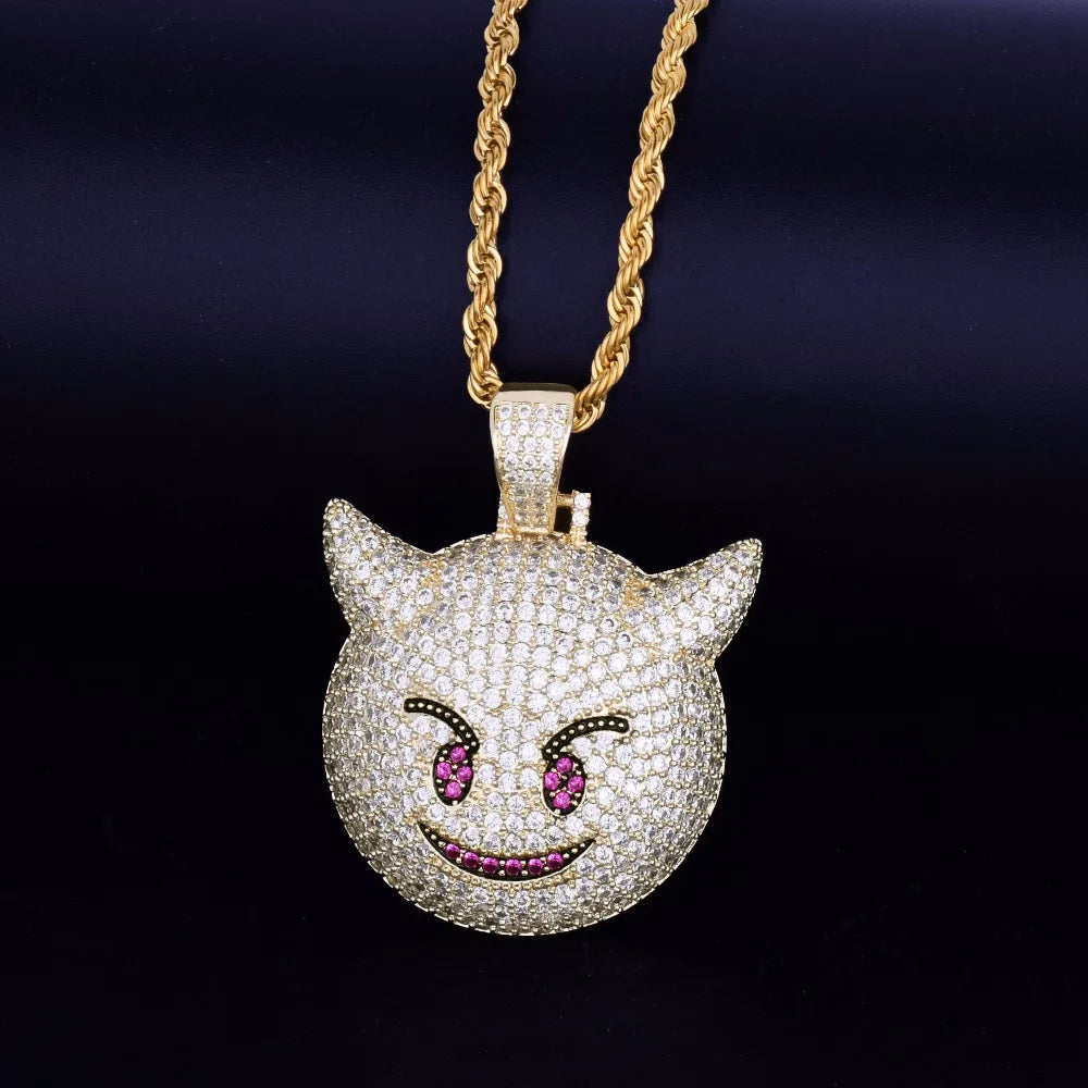 Bling "Demon Emoji" Pendant