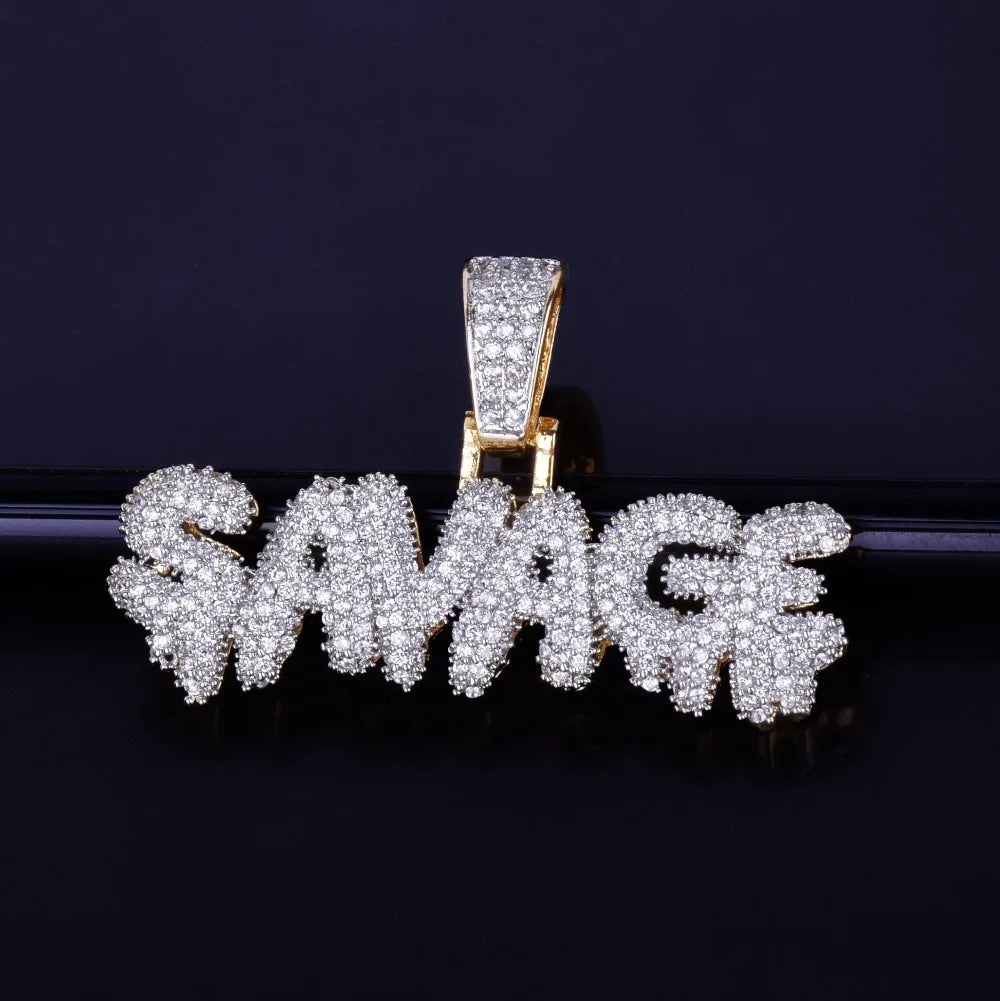 Bling "Savage" Pendant