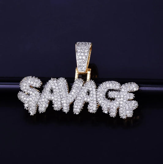 Bling "Savage" Pendant