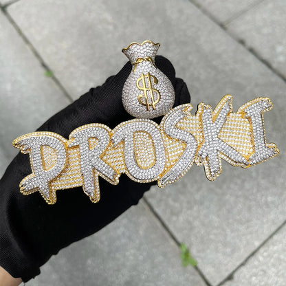 Bling "Money Bag" Custom Pendant IV