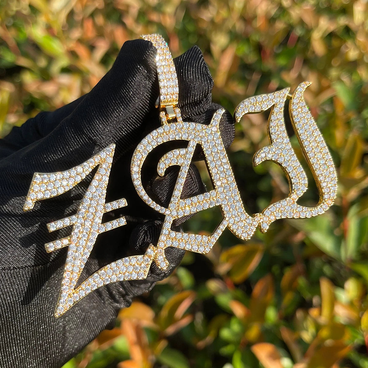 Bling "Old English" Custom Pendant