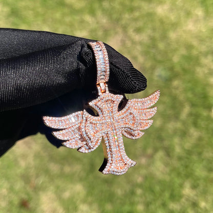 Bling "Winged Cross" Pendant