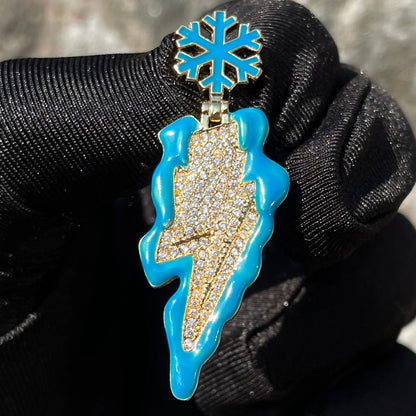 Bling "Snow & Fire Lightning" Pendant