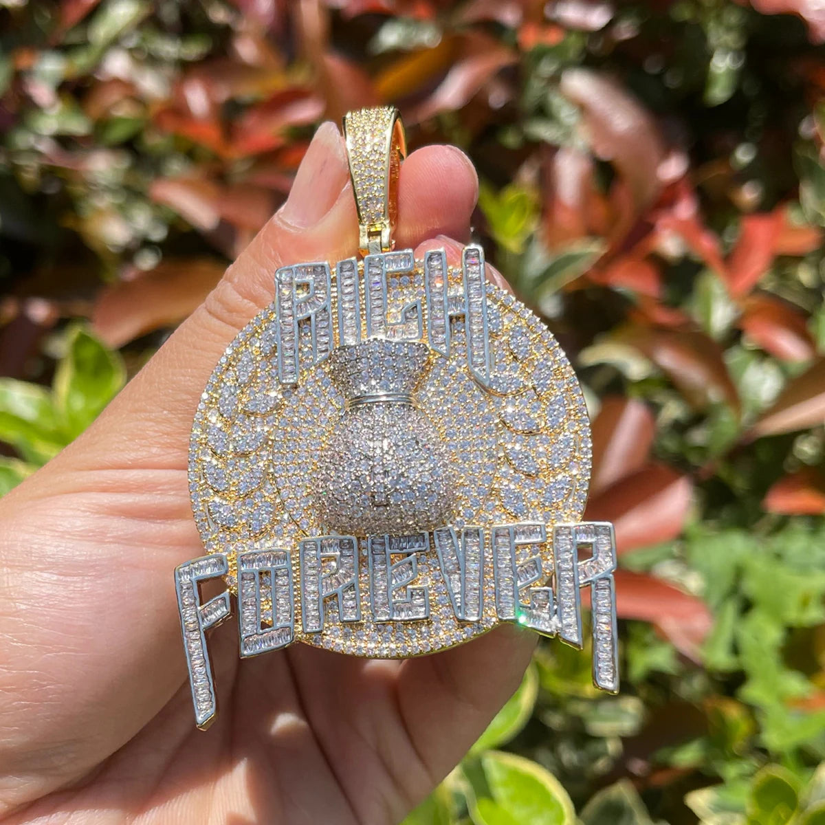 Bling "Rich Forever" Pendant
