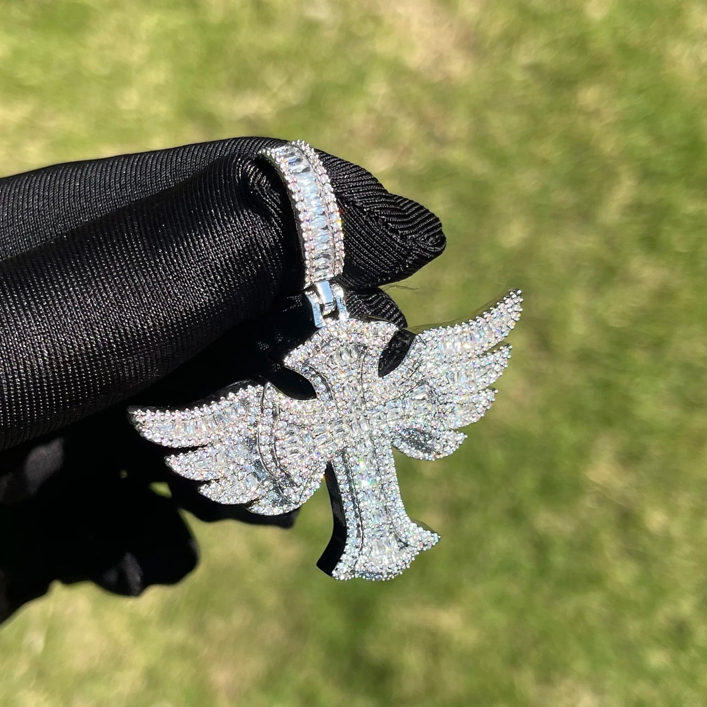 Bling "Winged Cross" Pendant
