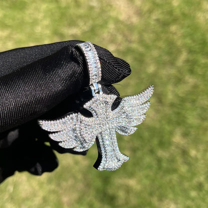 Bling "Winged Cross" Pendant