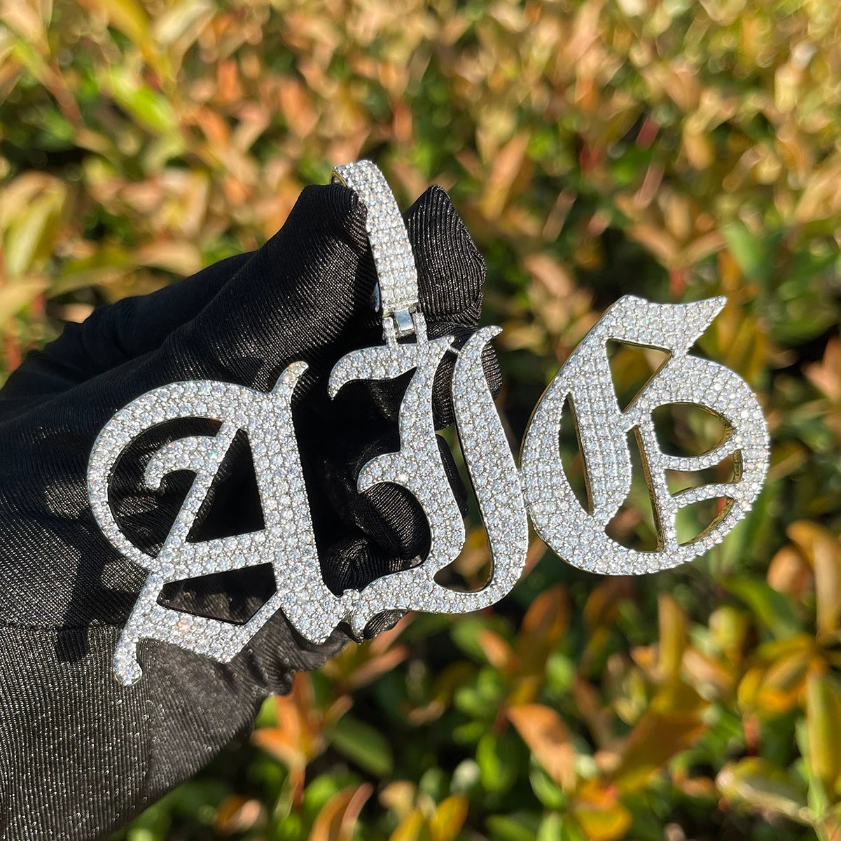 Bling "Old English" Custom Pendant