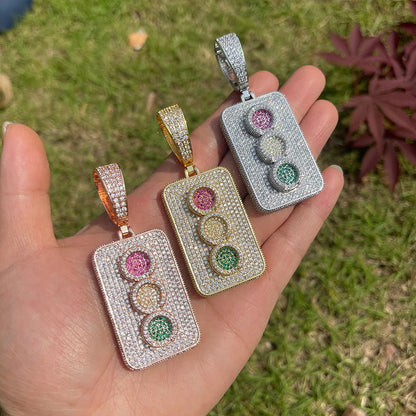 Bling "Traffic Light" Pendant